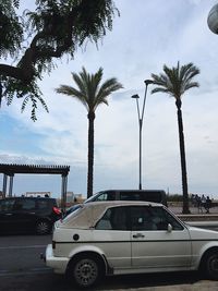 Car on road against sky