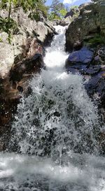 Scenic view of waterfall