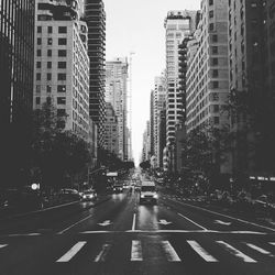 City street at dusk