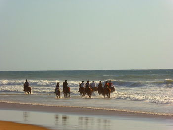 Group of people on beach