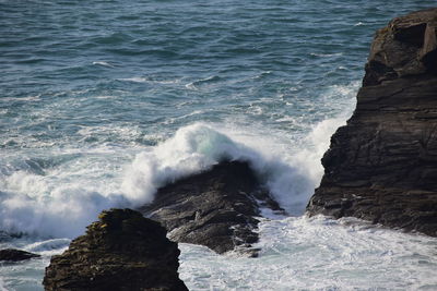 Scenic view of sea waves