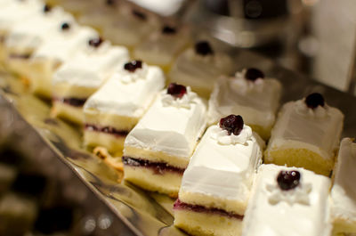 Close-up of cake slices