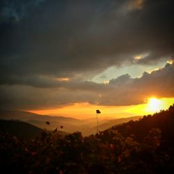 Dramatic sky over landscape