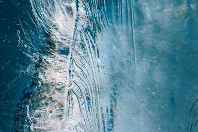 Full frame shot of frozen lake during winter