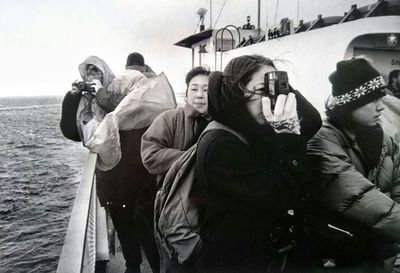 Woman looking at camera