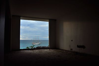 View of boats in sea