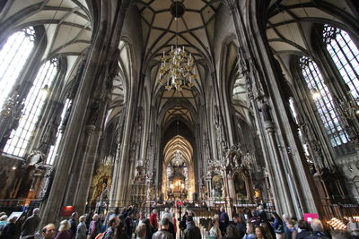 Group of people in front of church