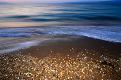 High angle view of sea shore