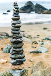 Stone stack on beach 