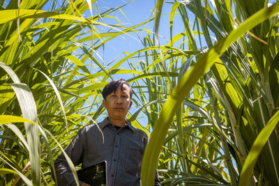 Man standing in field