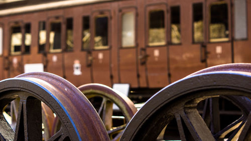 Close-up of rusty car