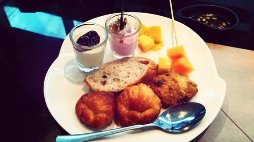 Close-up of food in plate