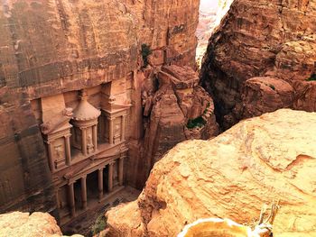 High angle view of old buildings