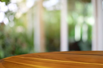 Close-up of empty table
