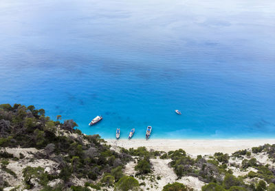 High angle view of beach