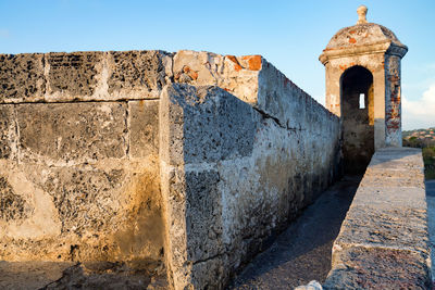 View of fort against sky