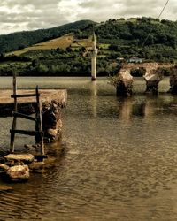 Scenic view of mountain against sky
