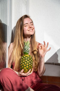 Portrait of a smiling young woman