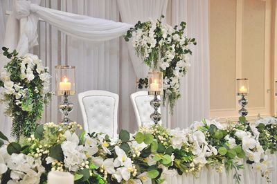 White flowers in vase