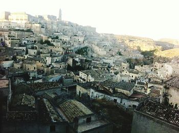 High angle shot of townscape