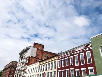 Low angle view of buildings against sky