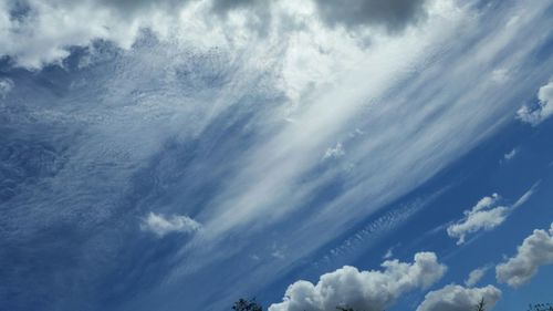 Low angle view of cloudy sky