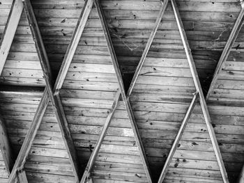 Full frame shot of wooden ceiling