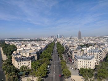 Aerial view of buildings in city