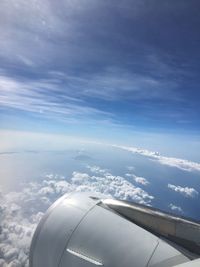 Aerial view of sea against sky