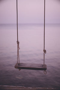 View of swing against sky