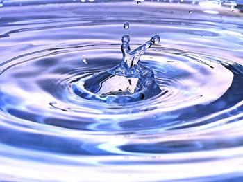 Close-up of water splashing in water