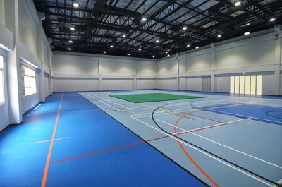 View of empty basketball court in building