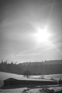 Sun shining through clouds