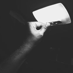 Close-up of lamp on the wall