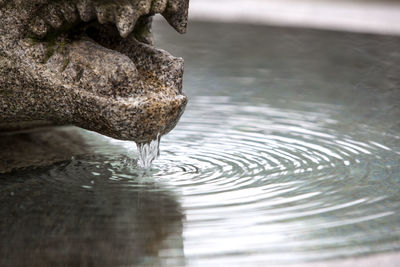 Close-up of statue fountain