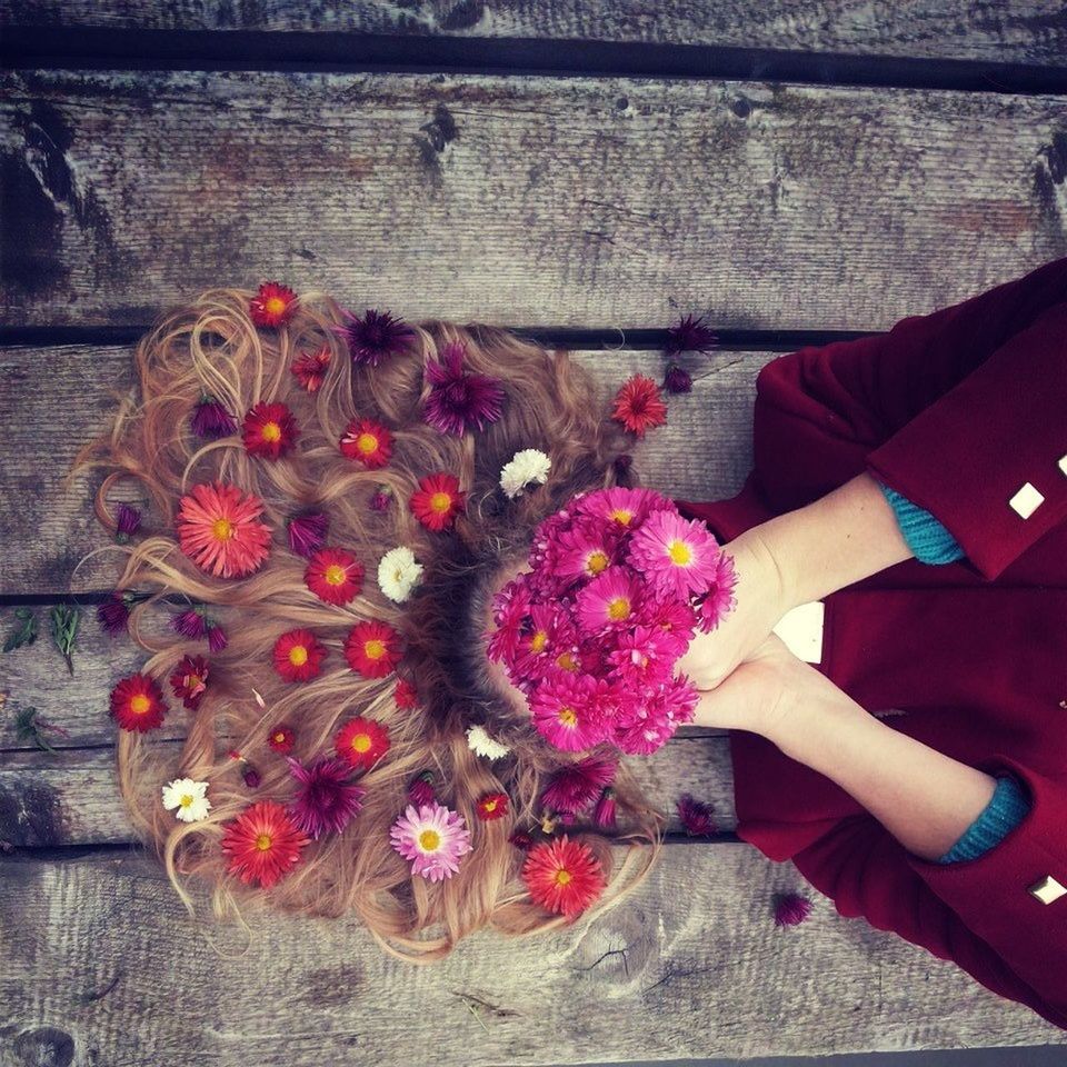 flower, freshness, indoors, bouquet, holding, lifestyles, celebration, basket, decoration, person, leisure activity, high angle view, multi colored, tradition, food, bunch of flowers, variation