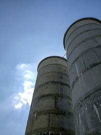 Low angle view of built structure against sky