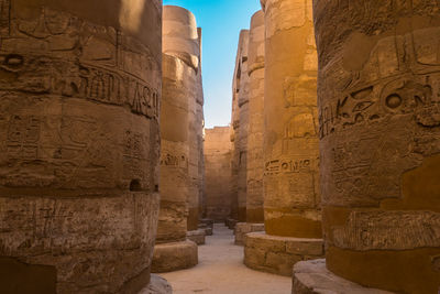 View of old ruin building against sky