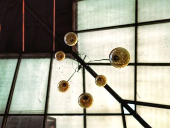 Close-up of rusty metal on table