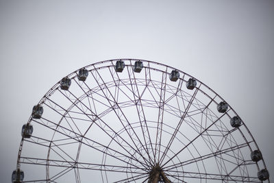 Low angle view of ferris wheel against clear sky