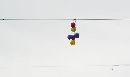 Low angle view of balloons