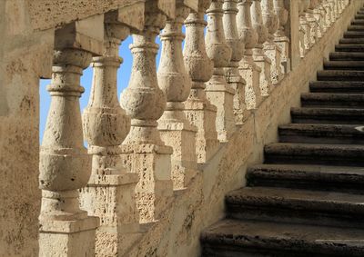 Detail of an ancient staircase in rome