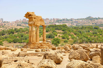 Ancient temple against sky