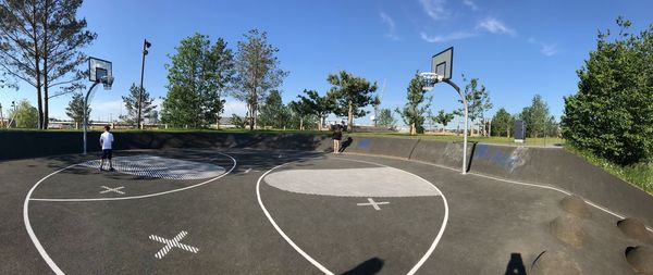 View of basketball court