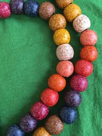 High angle view of fruits on table