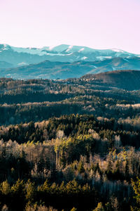 Scenic view of landscape against clear sky
