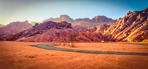 View of rock formations