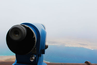 Close-up of coin-operated binoculars