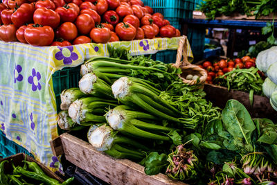 Full frame shot of vegetables for sale at market stall