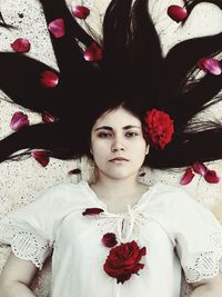 Close-up portrait of young woman